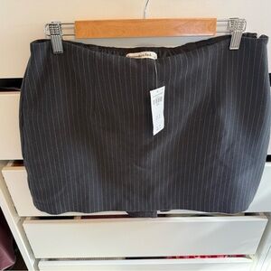 Abercrombie & Fitch Charcoal Pinstripe Mini Skort